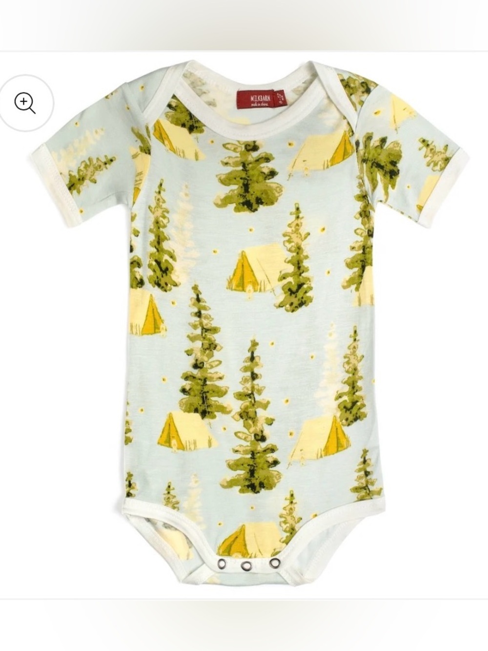 Milkbarn Camping Outdoor Soft Bamboo One Piece Bodysuit Baby Boy Girl 6-12M